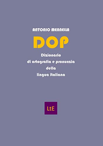 Scheda tipografica per DOP Dizionario di ortografia e pronunzia della lingua italiana